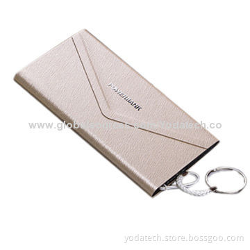 Power bank XF is a ultra-thin, genuine leather appearance, and has a mobile phone holster texture